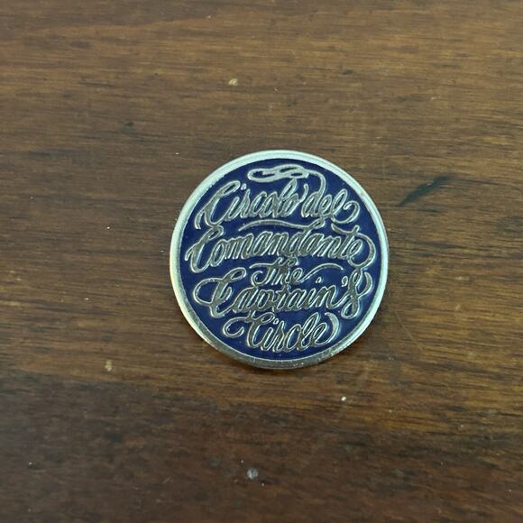 Vintage Princess Cruise First The Captains Circle Enamel Lapel Pin Circolo Del - Picture 1 of 5